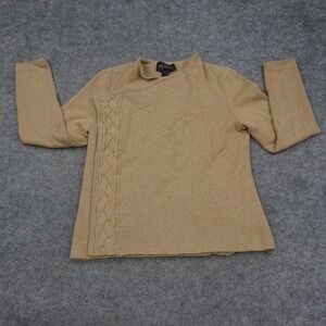 St John Sweater Womens P 2 Brown Cardigan Cashmere Camel Wrap Long Sleeve Open